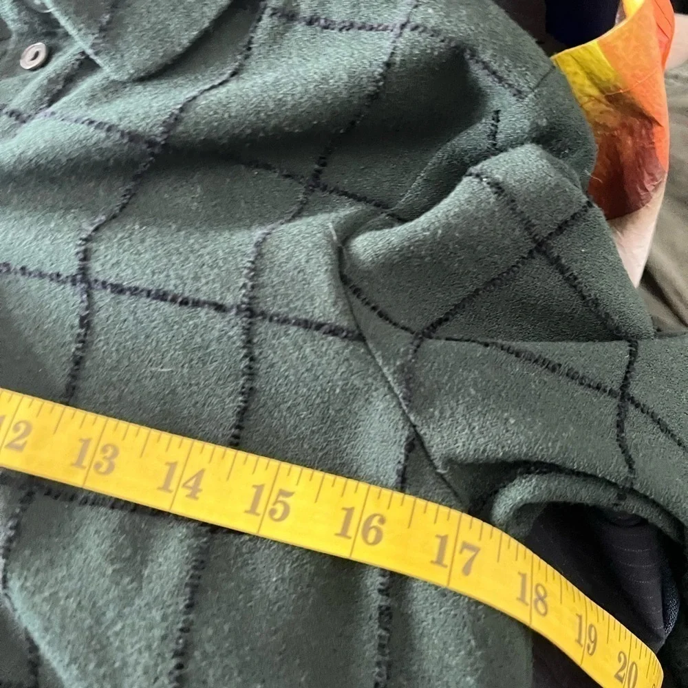 COS green black long sleeve dress button front size 4